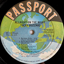 Load image into Gallery viewer, Tucky Buzzard : Allright On The Night (LP, Album)
