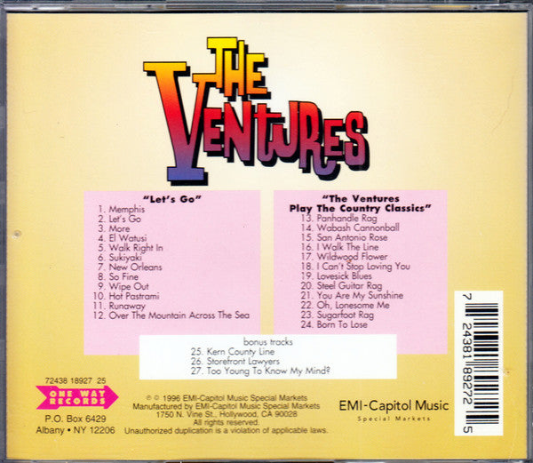 The Ventures - Let's Go! / The Ventures Play The Country Classics - CD