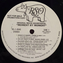 Load image into Gallery viewer, Various : Moment By Moment Original Movie Soundtrack (LP, Album, Promo)