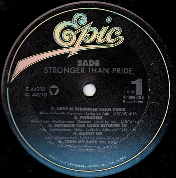 Buy Sade : Stronger Than Pride (LP, Album, Car) Online for a great