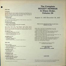 Laden Sie das Bild in den Galerie-Viewer, Woody Herman : The Complete Woody Herman In Disco Order, Volume 24 (LP, Comp)