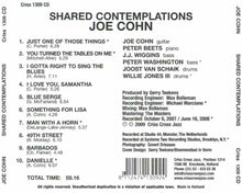 Load image into Gallery viewer, Joe Cohn : Shared Contemplations (CD)