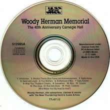 Load image into Gallery viewer, Woody Herman : Memorial: The 40th Anniversary Carnegie Hall Concert (CD, Album, RE)