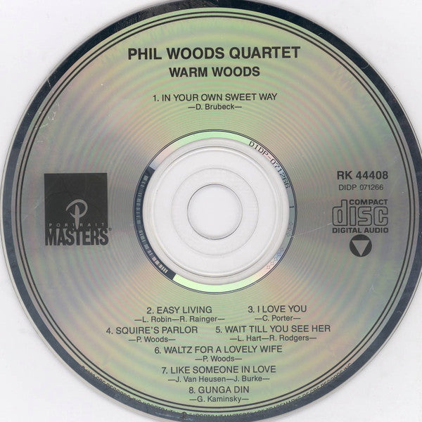 Phil Woods Quartet* - Warm Woods - CD