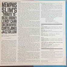 Load image into Gallery viewer, Memphis Slim : Memphis Slim's Tribute To Big Bill Broonzy, Leroy Carr, Cow Cow Davenport, Curtis Jones, Jazz Gillum (LP, Album, Mono)