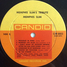 Load image into Gallery viewer, Memphis Slim : Memphis Slim's Tribute To Big Bill Broonzy, Leroy Carr, Cow Cow Davenport, Curtis Jones, Jazz Gillum (LP, Album, Mono)