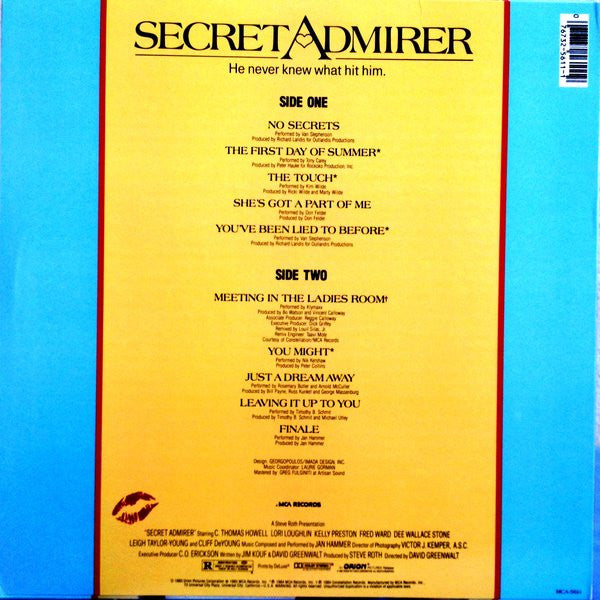 SECRET ADMIRER SOUNDTRACK [NEW LP] SCARCE 12 VINYL RECORD VARIOUS  COMPILATION