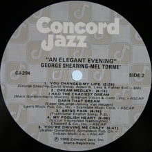 Load image into Gallery viewer, George Shearing • Mel Tormé : An Elegant Evening (LP, Album)