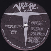 Load image into Gallery viewer, Jimmy Witherspoon & Ben Webster : Previously Unreleased Recordings (LP, Album)