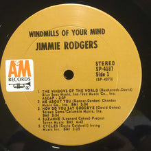Laden Sie das Bild in den Galerie-Viewer, Jimmie Rodgers (2) : Windmills Of Your Mind (LP, Album)