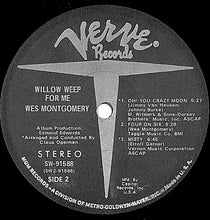 Load image into Gallery viewer, Wes Montgomery : Willow Weep For Me (LP, Album, Club)