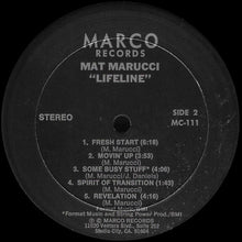 Laden Sie das Bild in den Galerie-Viewer, Mat Marucci : Lifeline (LP, Album)