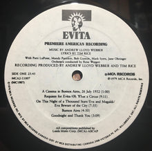 Laden Sie das Bild in den Galerie-Viewer, Andrew Lloyd Webber And Tim Rice : Evita: Premiere American Recording (2xLP, Album)