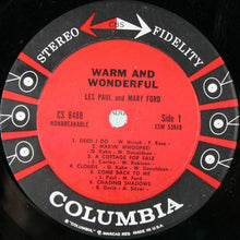 Load image into Gallery viewer, Les Paul & Mary Ford : Warm And Wonderful (LP, Album)