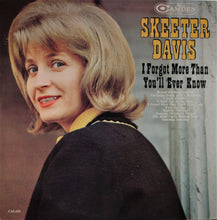 Laden Sie das Bild in den Galerie-Viewer, Skeeter Davis : I Forgot More Than You'll Ever Know (LP, Album, Comp, Mono)