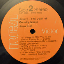 Laden Sie das Bild in den Galerie-Viewer, Jimmy Dean : Jimmy - The Dean Of Country Music (LP, Album)