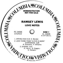 Laden Sie das Bild in den Galerie-Viewer, Ramsey Lewis : Love Notes (LP, Album, Promo)