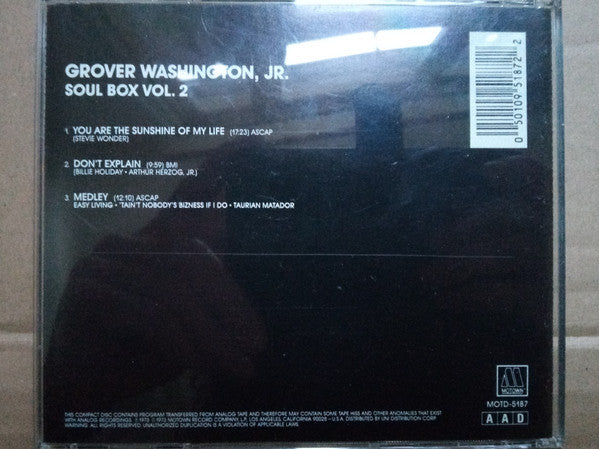 Buy Grover Washington, Jr. : Soul Box Vol. 2 CD, Album Online