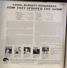 Charger l'image dans la galerie, Carol Burnett : Carol Burnett Remembers How They Stopped The Show (LP, Album)