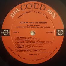 Laden Sie das Bild in den Galerie-Viewer, Adam Wade (2) : Adam And Evening (LP, Album, Mono)