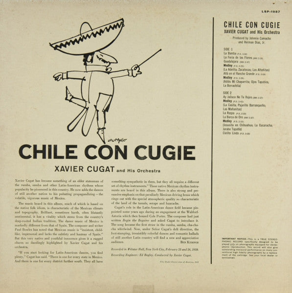 Buy Xavier Cugat And His Orchestra : Chile Con Cugie (LP, Album