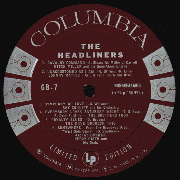 Buy Various The Headliners (LP, Comp, Mono, Club, Ltd, Smplr, CRC