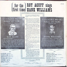 Load image into Gallery viewer, Roy Acuff : Roy Acuff Sings Hank Williams (LP, Album)