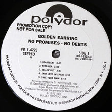 Laden Sie das Bild in den Galerie-Viewer, Golden Earring : No Promises - No Debts (LP, Album, Promo, 56)