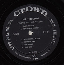 Laden Sie das Bild in den Galerie-Viewer, Joe Houston : Rocks And Rolls All Nite Long (LP, RE)