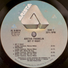 Load image into Gallery viewer, Aretha Franklin : Get It Right (LP, Album, Ind)