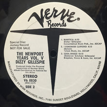 Laden Sie das Bild in den Galerie-Viewer, Dizzy Gillespie : The Newport Years Volume V (LP, Promo)