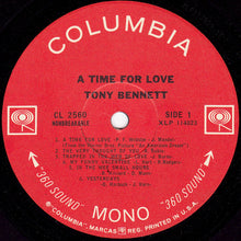 Load image into Gallery viewer, Tony Bennett : A Time For Love (LP, Album, Mono)