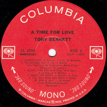 Load image into Gallery viewer, Tony Bennett : A Time For Love (LP, Album, Mono)