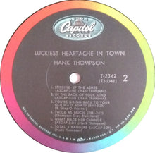 Laden Sie das Bild in den Galerie-Viewer, Hank Thompson And His Brazos Valley Boys : Luckiest Heartache In Town (LP, Mono)