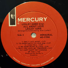 Charger l'image dans la galerie, Lesley Gore : Sings All About Love (LP, Album, Mono)