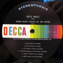 Load image into Gallery viewer, Kitty Wells : Songs Made Famous By Jim Reeves (LP, Album)