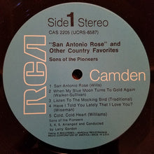Load image into Gallery viewer, Sons Of The Pioneers* : San Antonio Rose And Other Country Favorites (LP, Album)