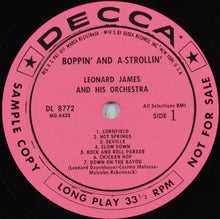 Load image into Gallery viewer, Leonard James And His Orchestra : Boppin' And A-Strollin' (LP, Album, Mono, Promo)