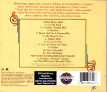 Charger l'image dans la galerie, John Denver : Back Home Again (CD, Album, RE, RM)