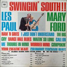Load image into Gallery viewer, Les Paul & Mary Ford : Swingin' South (LP, Mono, Promo)