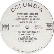Load image into Gallery viewer, Les Paul & Mary Ford : Swingin' South (LP, Mono, Promo)