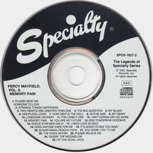 Charger l'image dans la galerie, Percy Mayfield : Percy Mayfield, Vol. 2: Memory Pain (CD, Comp, RM)