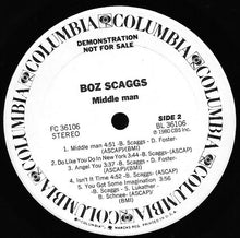Load image into Gallery viewer, Boz Scaggs : Middle Man (LP, Album, Promo)