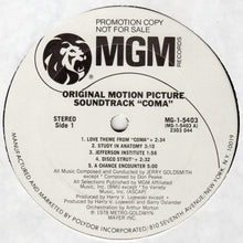 Load image into Gallery viewer, Jerry Goldsmith : Coma (Original Motion Picture Soundtrack) (LP, Album, Promo)