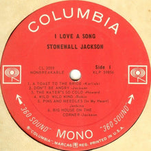 Charger l'image dans la galerie, Stonewall Jackson : I Love A Song (LP, Mono)