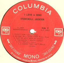 Charger l'image dans la galerie, Stonewall Jackson : I Love A Song (LP, Mono)