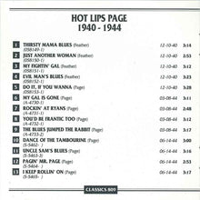 Laden Sie das Bild in den Galerie-Viewer, Hot Lips Page : 1940-1944 (CD, Comp)