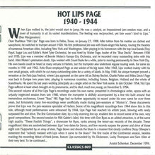 Laden Sie das Bild in den Galerie-Viewer, Hot Lips Page : 1940-1944 (CD, Comp)