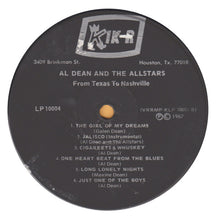 Load image into Gallery viewer, Al Dean And The Allstars* : From Texas To Nashville (LP, Album)