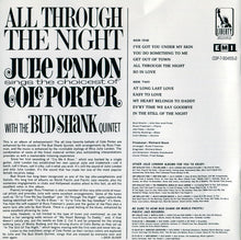 Laden Sie das Bild in den Galerie-Viewer, Julie London : Sings The Choicest Of Cole Porter (CD, Comp)